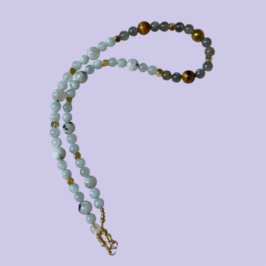 Luna Tiger Beaded Necklace