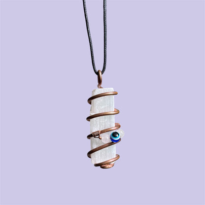 Selenite Copper Necklace