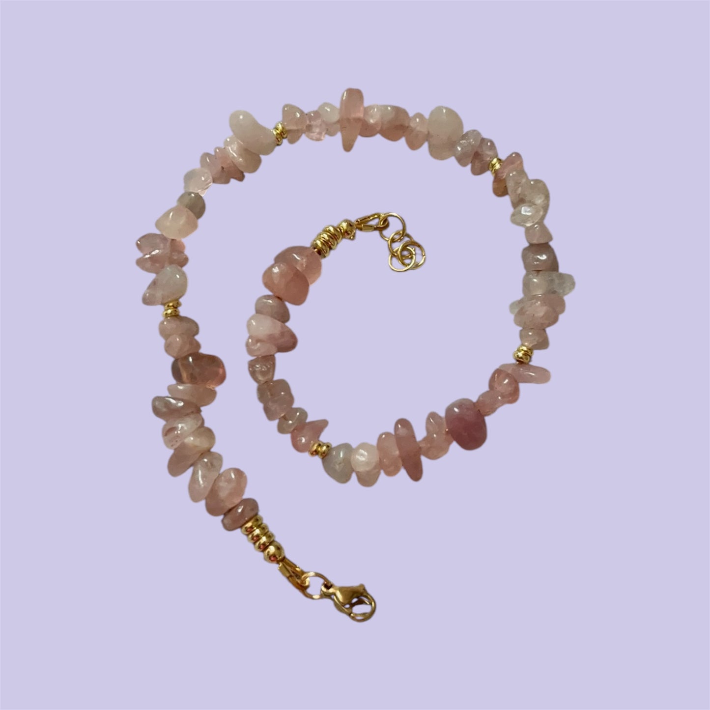 Rose Quartz Anklet