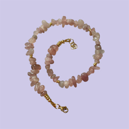 Rose Quartz Anklet