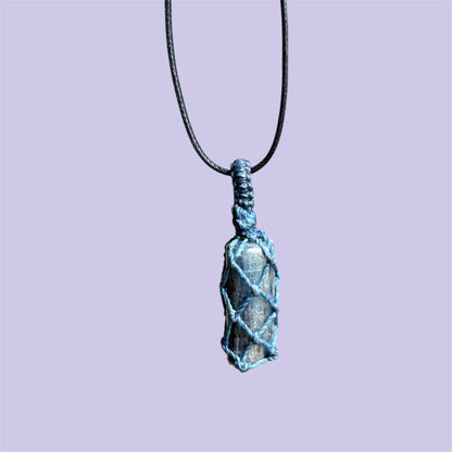Kyanite Macrame Necklace