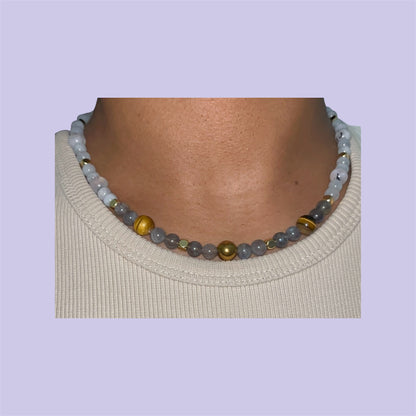 Luna Tiger Beaded Necklace