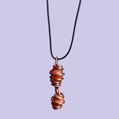 Carnelian Double Copper Necklace