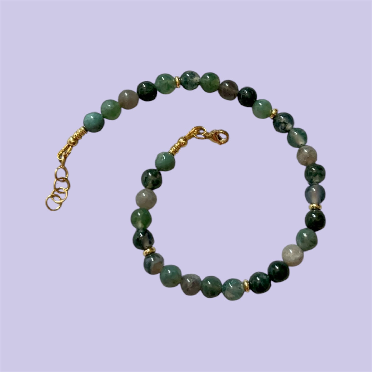 Moss Agate Anklet