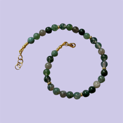 Moss Agate Anklet