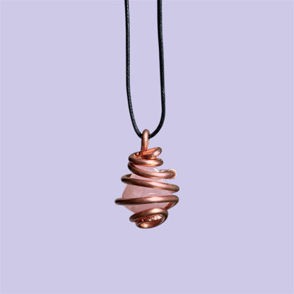 Rose Quartz Copper Necklace