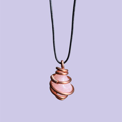 Rose Quartz Copper Necklace