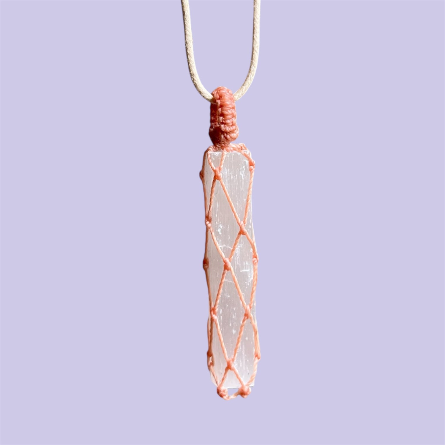 Selenite Macrame Necklace