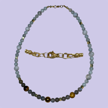 Luna Tiger Beaded Necklace