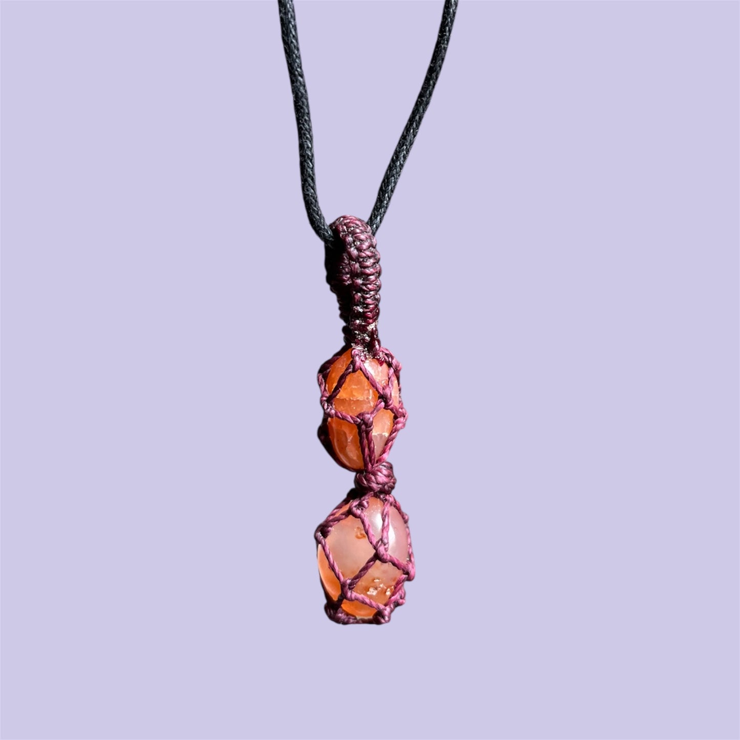 Carnelian Macrame Necklace
