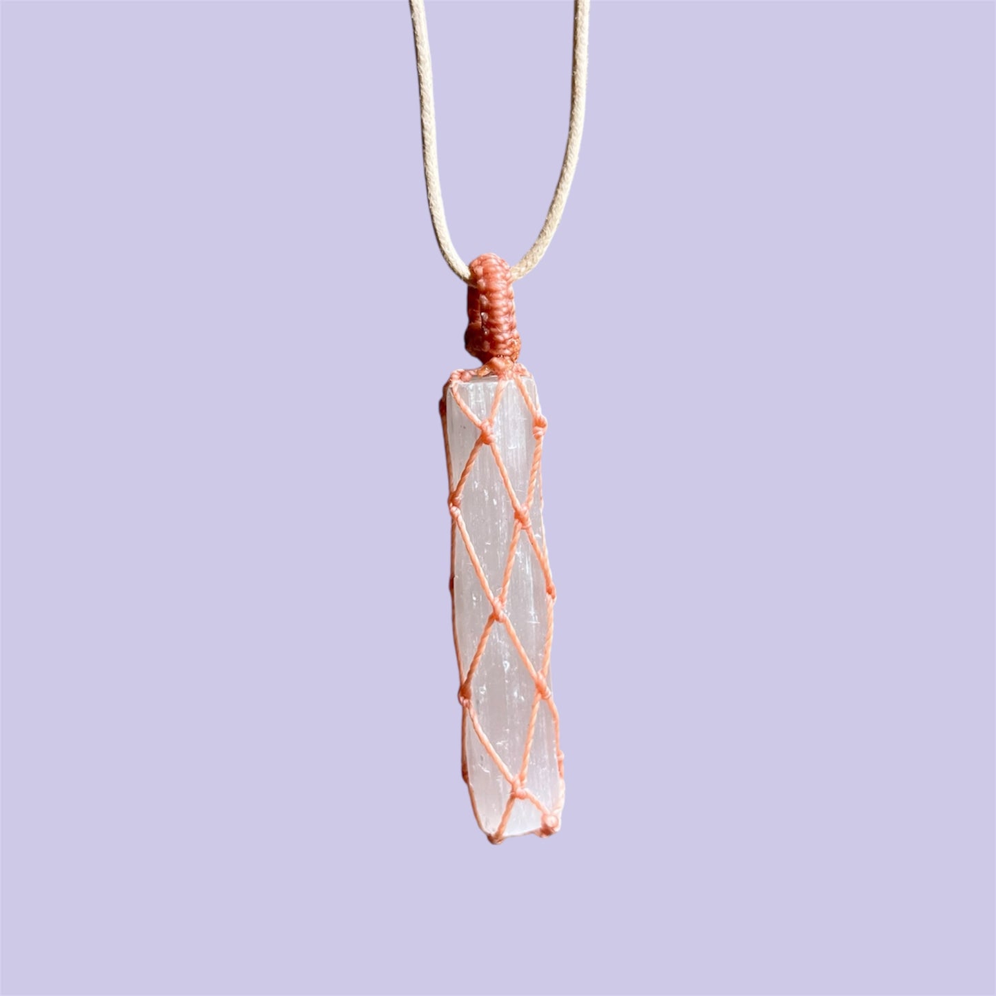 Selenite Macrame Necklace