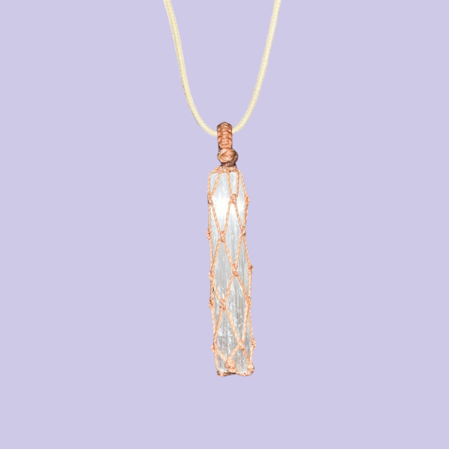 Selenite Macrame Necklace