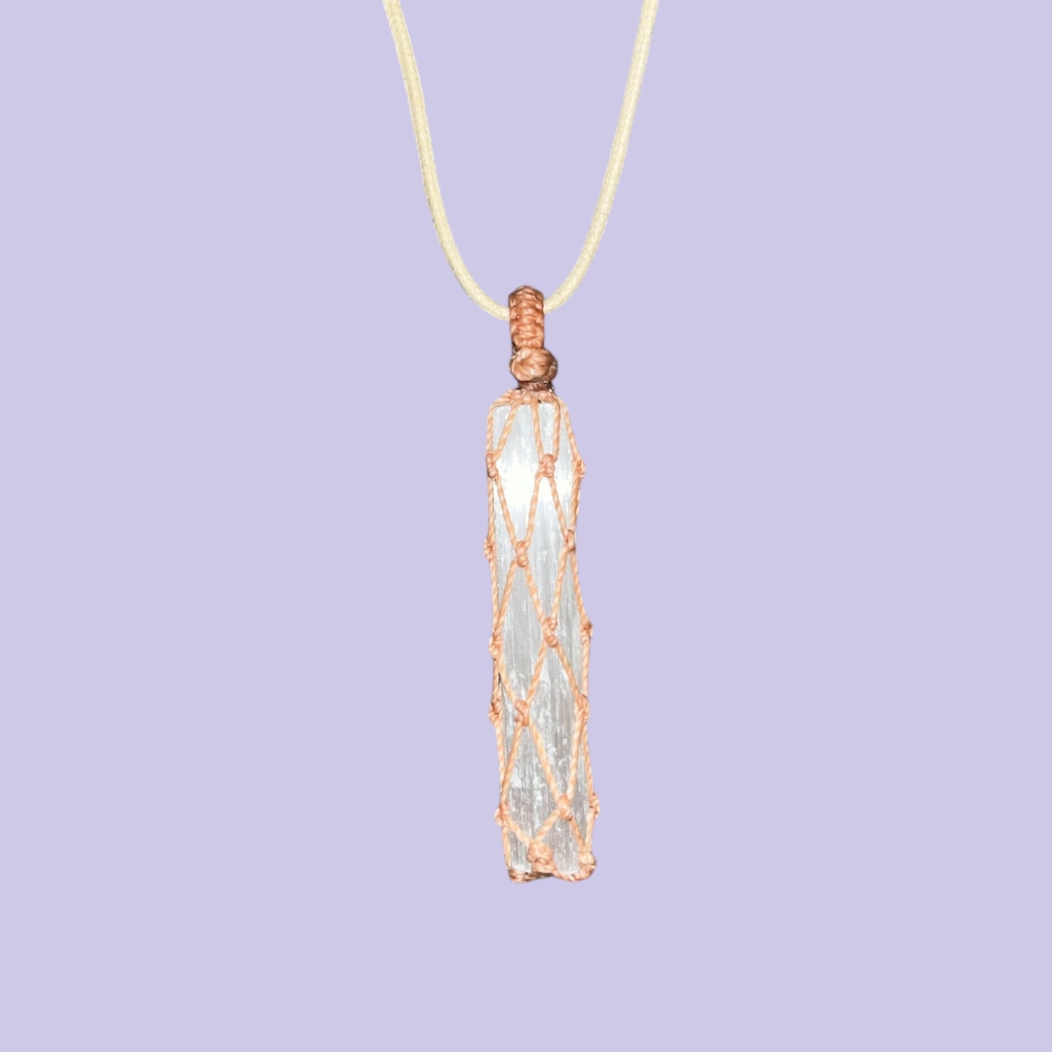 Selenite Macrame Necklace