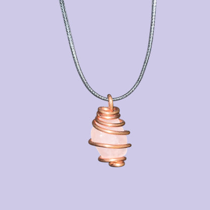 Rose Quartz Copper Necklace