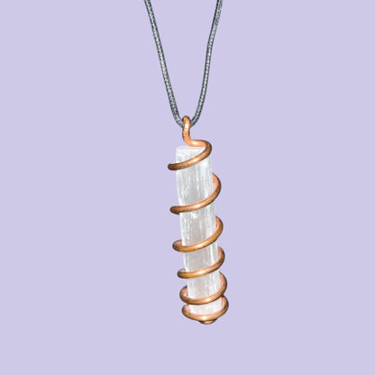 Selenite Copper Necklace