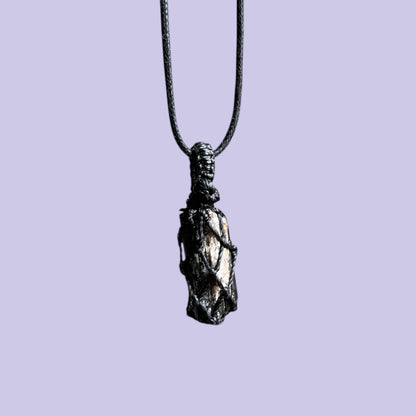Black Touramline Macrame Necklace