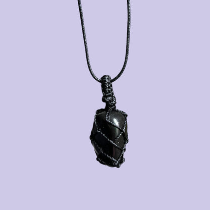 Shungite Macrame Necklace