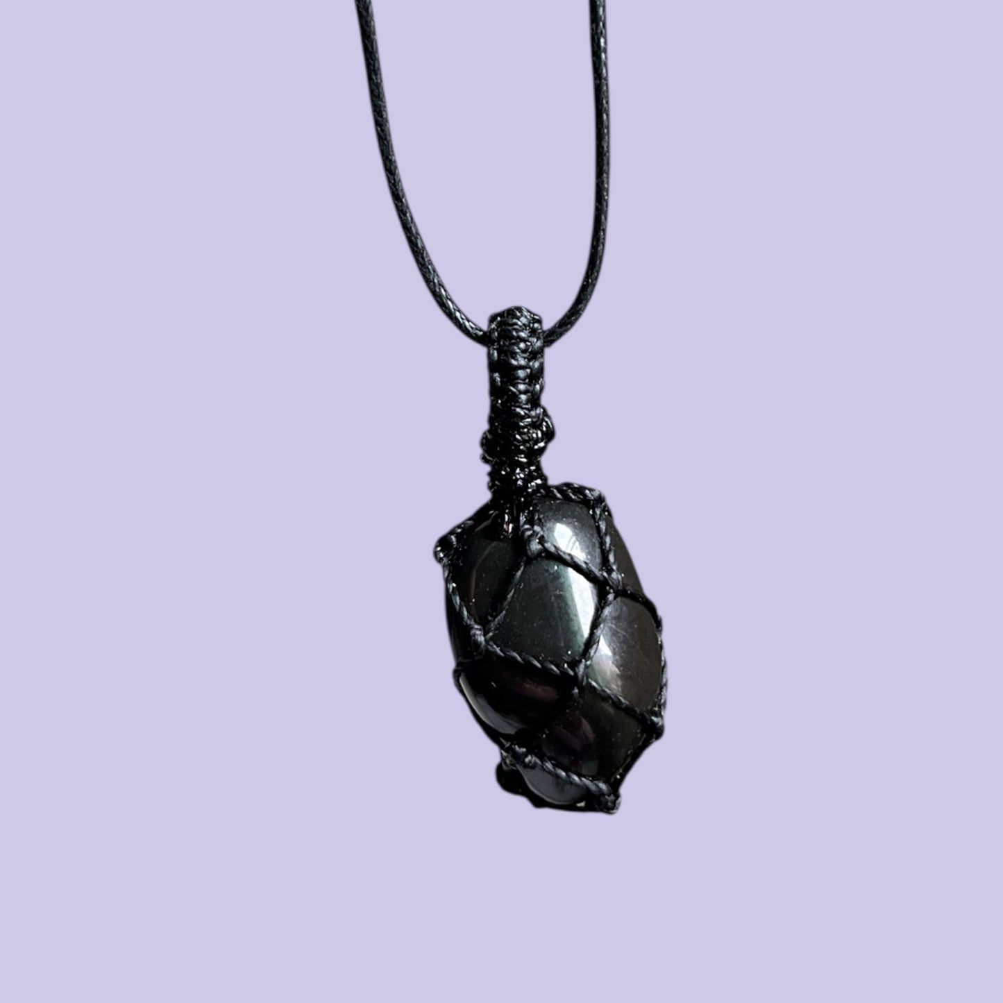 Shungite Macrame Necklace